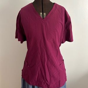 Burgundy scrub top